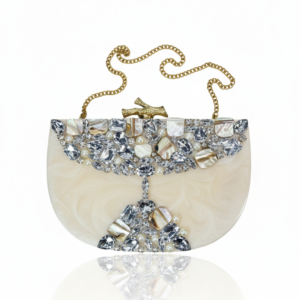 Crimson Floral Tapestry Boho Clutch