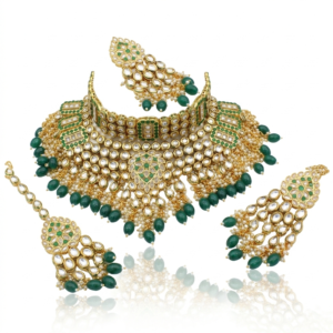 Imperial Emerald & Polki Bridal Ensemble