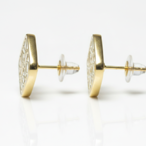 Iconic Anagram Diamond-Shape Enamel Studs