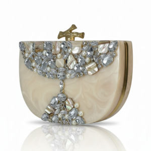 Crimson Floral Tapestry Boho Clutch