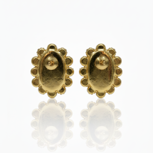 Vintage-Style Turquoise & Pearl Halo Statement Studs