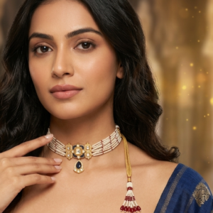 The Neelkamal Seed Pearl Choker Set