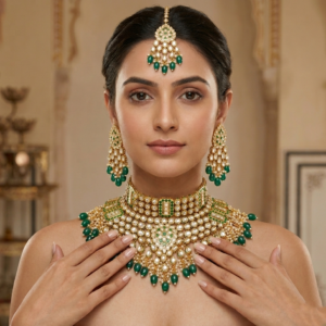 Imperial Emerald & Polki Bridal Ensemble