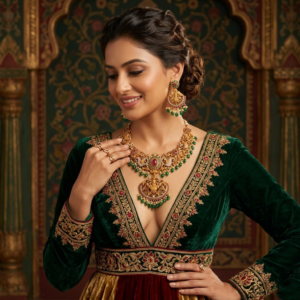 Imperial Guttapusalu Emerald & Pearl Bridal Set