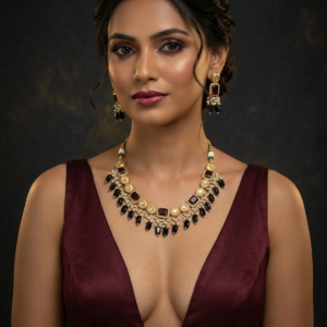 The Noir Royale Geometric Choker Set