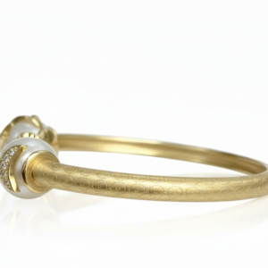 Celestial Pearl Open Cuff Bracelet