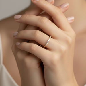 Seven-Stone Sparkling Zirconia Half-Eternity Ring