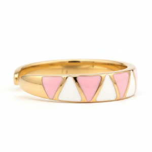 Geometric Pastel Enamel Mosaic Band
