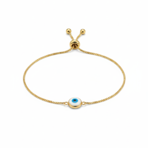 Gold-Tone Adjustable Evil Eye Bolo Bracelet
