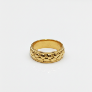 Classic Gold-Plated Braided Texture Band Ring