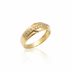 Modern Gold-Finish Infinity Wrap Band Ring