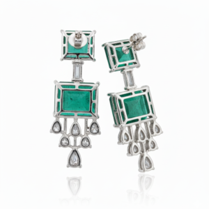 Emerald & Diamond Chandelier Earrings