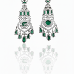 Emerald & Diamond Heirloom Chandelier Earrings