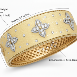 Artisanal Satin-Finish Floral Bangle