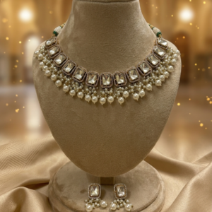 The Emerald Bloom Meenakari Choker Set