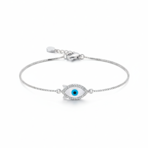 Gold Evil Eye Mother-of-Pearl Hama Bracelet