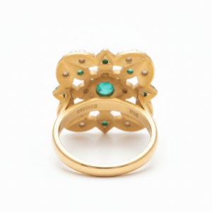Heritage Emerald & Seed Pearl Openwork Statement Ring