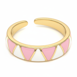 Geometric Pastel Enamel Mosaic Band