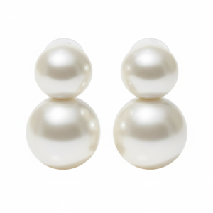Modern Dual-Tier Oversized Pearl Drop Studs