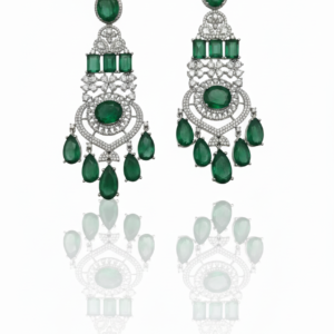 Emerald & Diamond Heirloom Chandelier Earrings