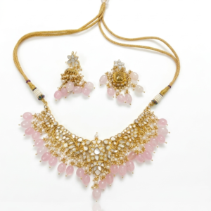 Rose Quartz & Polki Kundan Choker Set