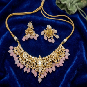 Rose Quartz & Polki Kundan Choker Set
