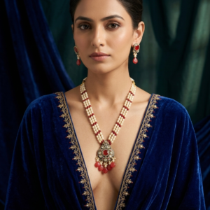 The Heritage Ruby & Pearl Chandrika Haar