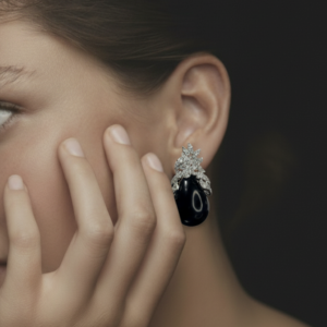 Midnight Onyx & Pearl Royal Drop Earrings