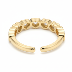 Luxe Multi-Row Diamond Pave Statement Band