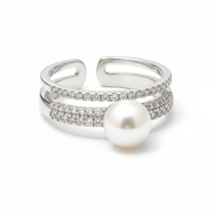 Glistening Full-Pavé Diamond Dome Ring