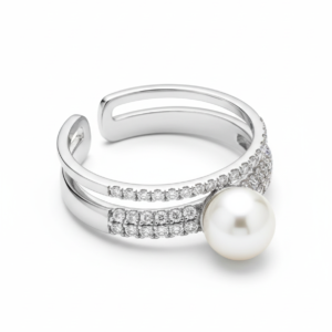 Glistening Full-Pavé Diamond Dome Ring