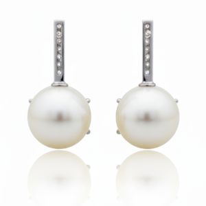Elegant Floral Pearl Drop Earrings