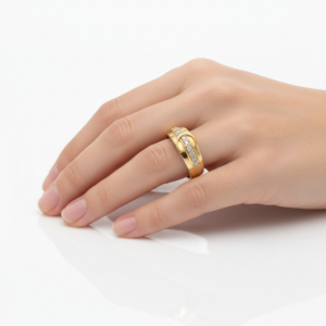 Modern Gold-Finish Infinity Wrap Band Ring