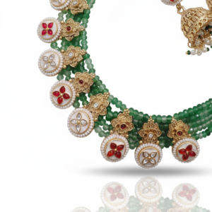 Heritage Floral Kundan Layered Haram Set