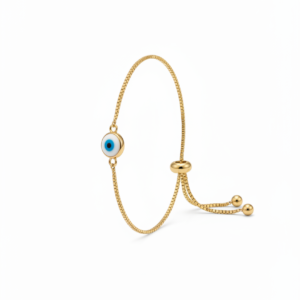 Gold-Tone Adjustable Evil Eye Bolo Bracelet