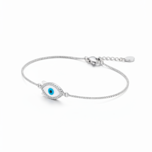Gold Evil Eye Mother-of-Pearl Hama Bracelet