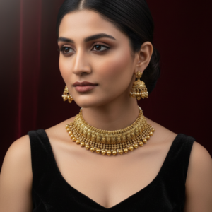 Antique Gold Temple Choker Set