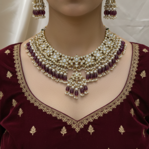 Regal Meenakari Pearl Mesh Haar