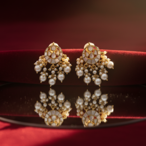 Pearl Drop Mother-of-Pearl & Kundan Stud Earrings