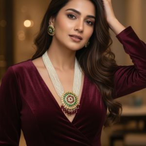 Virasat Circular Kundan & Multi-Strand Pearl Haar