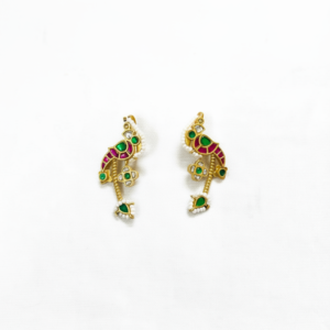 Traditional Kemp Bird Motif Jhumka Earrings