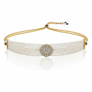 Floral Polki Kundan Multi-Strand Pearl Choker