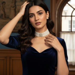 Floral Polki Kundan Multi-Strand Pearl Choker