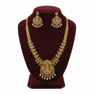 Imperial Lakshmi & Peacock Heritage Long Haram Set