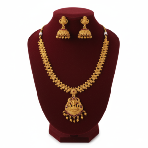 Imperial Lakshmi & Peacock Antique Gold Haram Set