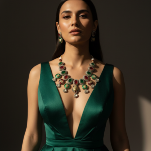 The Leo Empress Polki & Enamel Statement Set