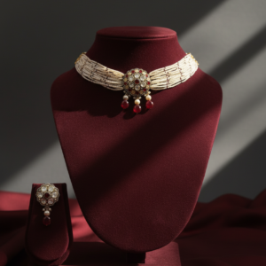 The Moti-Ruby Polki Choker Ensemble