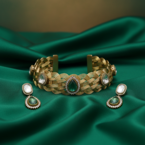 The Emerald Weaver Braided Choker Set