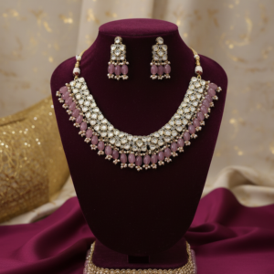 The Rose-Quartz Polki Dream Choker Set