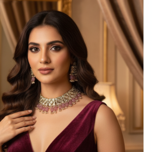 The Rose-Quartz Polki Dream Choker Set